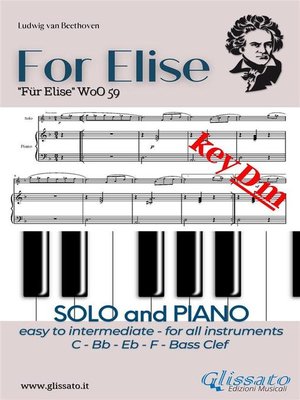cover image of For Elise--All instruments and Piano (easy/intermediate) key Dm